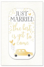 Hochzeitskarte Auto Just Married