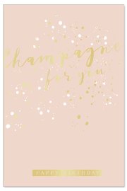 Birthday card champagne for you