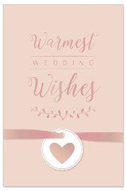 Hochzeitskarte Schleife Spruch Warmest wedding wishes