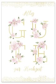 Hochzeitskarte Blüten