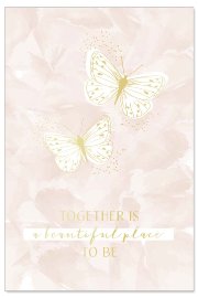 Hochzeitskarte Schmetterlinge Spruch Together is a beautiful place to be