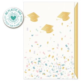 Card graduation confetti