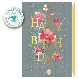 Karte Pure Card Geburtstag Blütenregen Happy Birthday