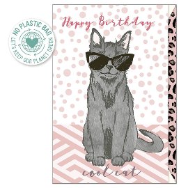 Pure Card lenticular birthday Kids Happy birthday cool cat