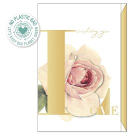 Karte Pure Card Hochzeit Rose Wishing you Love