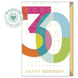 Pure Card 30 Happy Birthday