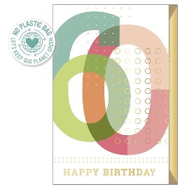 Pure Card 60 Happy Birthday