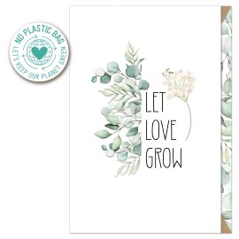 Karte Hochzeit Eukalyptus Let love grow