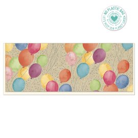 Karte Pure Card Graspapier DIN Lang Geburtstag Luftballons