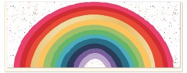 Card DIN long rainbow speckles