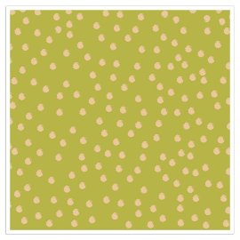 Napkin dots gold green