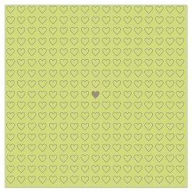 Napkin heart pattern green