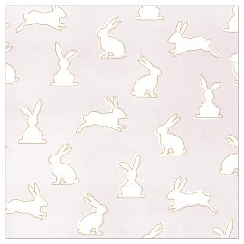 Napkin Easter bunny silhouettes taupe
