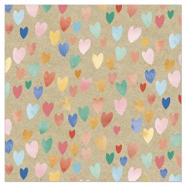 Napkin ORGANICS multicoloured hearts