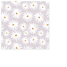 Napkin mini daisies taupe