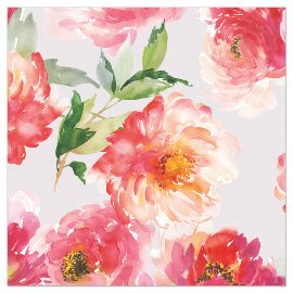 Napkin watercolour roses taupe