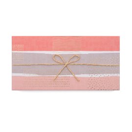 Gift box ribbon stripes pink