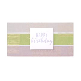 Geschenkbox Happy Birthday Streifen Grün