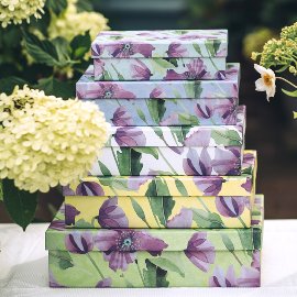 Gift boxes ORGANICS 8 pcs. Set poppy blossom