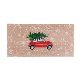 Gift box ORGANICS kraft rib Christmas Driving home car tree