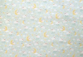 Wrapping paper baby sheep blue