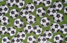 Wrapping paper football green