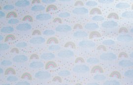 Wrapping paper ORGANICS baby birth clouds rainbow