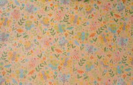 Wrapping paper ORGANICS kraft paper baby birth butterfly flower meadow