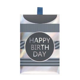 Gift envelope Happy Birthday silver B6