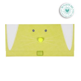 Gift envelope Easter bunny yellow green