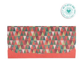 Gift envelope Christmas check pattern red green