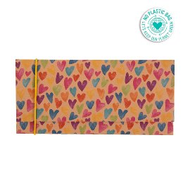 Gift envelope kraft paper hearts multicolour