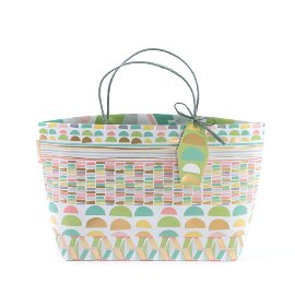Gift bag XL basket graphic elements multicolour