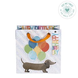 Gift bag birthday dachshund balloons