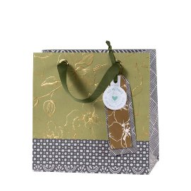 Gift bag orchid green