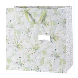 Gift bag XL wedding lilies green white