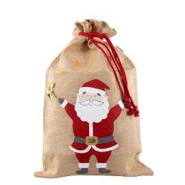 XL gift sack Christmas jute Santa