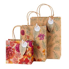 Gift bag set ORGANICS blossoms fern