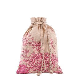 Geschenksack Baumwolle ORGANICS Blüten Pink