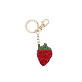 Schlüsselanhänger Perlen Erdbeere