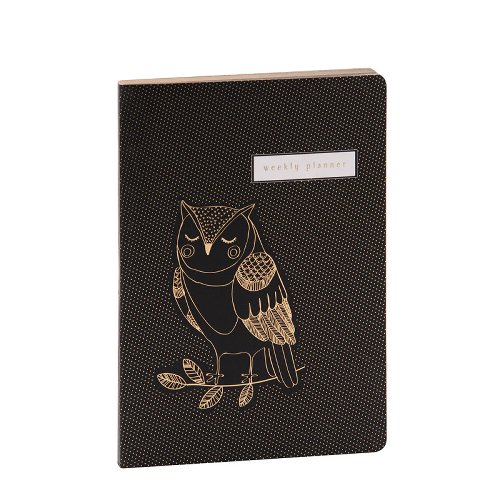 All-year calendar DIN A5 owl black