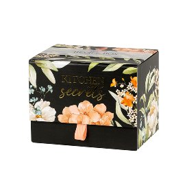 Recipe box Finest blossoms black Kitchen secrets