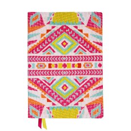 Notebook DIN A5 Ibiza woven pattern pink