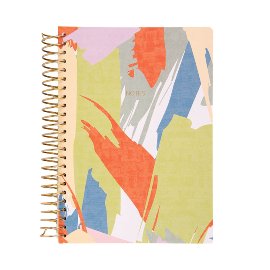Notebook DIN A5 spiral brush strokes Notes