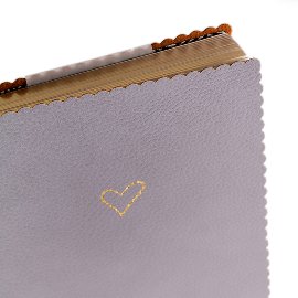 MAJOIE notebook DIN A5 heart purple lilac