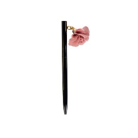 Kugelschreiber Blüte Schwarz Rosa
