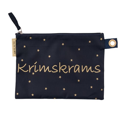 Kosmetiktasche Krimskrams Schwarz Sterne Gold