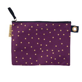 Cosmetic bag dots violet gold
