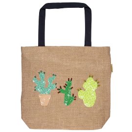 Shopper bag jute cactus