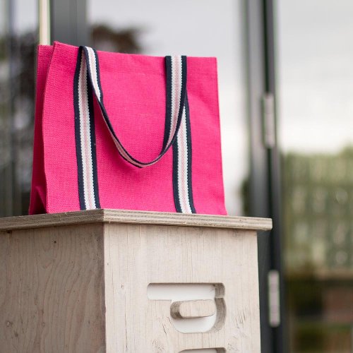 Shopper bag jute pink